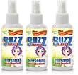 BuzzEnder Insect Repellent Spray - Travel Size (3 Pack) - All Natural - With Enhanced Citronella - Keeps Mosquitos, Biting Flies and Midges Away Safely and Effectively!