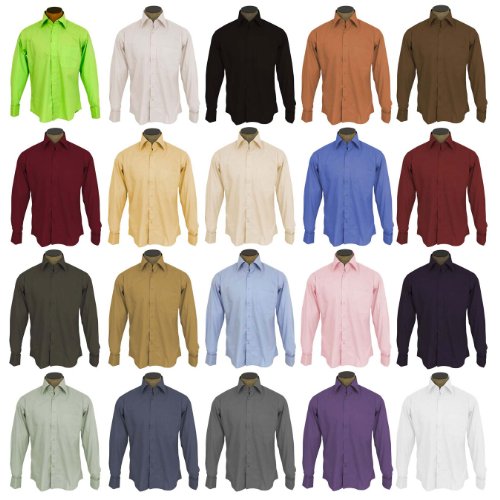 Men's Wrinkle Free Cotton Blend French Cuff Dress Shirts