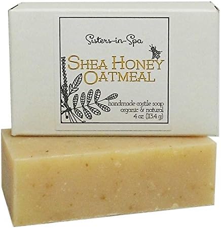 Sisters in Spa Shea Honey Oatmeal 4 oz Natural and Organic Bar Soap - Made in the USA