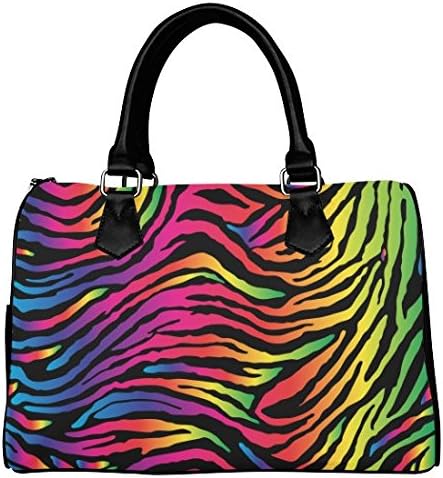 iHomeStore Custom Animal Print Leather Canvas Handbag /Tote Bag /Shoulder Bag for Women(Twin Sides)