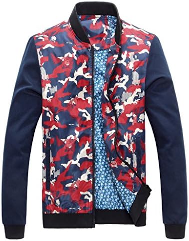 XiaochouYu Men's Camouflag Printed Jacket Coat Red Tag XXL