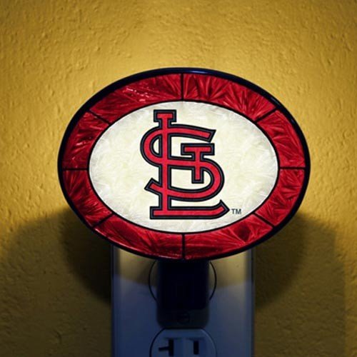 St Louis Cardinals Hand-Painted Glass Nightlight