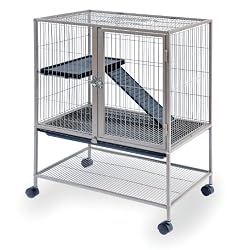 Prevue Pet Products Frisky Ferret Cage with Stand 486 Coco Brown, 25-Inch by 17.125-Inch by 34-Inch
