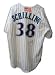 Curt Schilling Autographed/Hand Signed Arizona Diamondbacks Pin Stripe Baseball Jersey