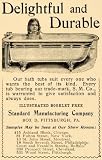 1899 Ad Standard Manufacturing Bath Tubs Child Antique - Original Print Ad