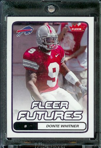 2006 Fleer Donte Whitner Buffalo Bills Football Rookie Card #168 - Mint Condition- Shipped In Protective Screwdown Case!
