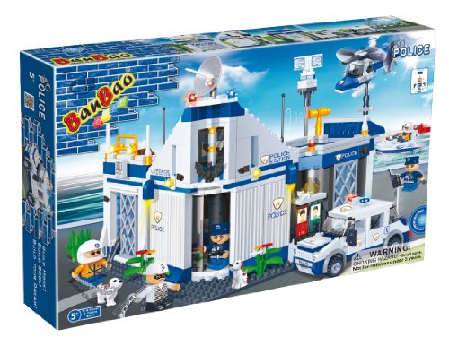 BanBao Police Station Toy Building Set, 718-Piece