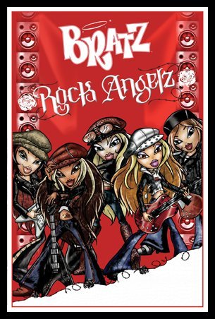 Bratz (Rock Angelz) Black Wood-Mounted Framed Art Poster Print - 24 X 36