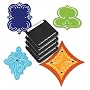 Sizzix 655076 Sizzlits Die Set of 4 Pack - Background Shapes Set by Emily Humble