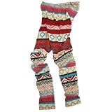 (ヘルスニット)Healthknit レギンス (男女兼用) 幾何学模様 B