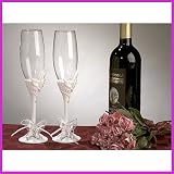 Enchanting Butterfly Wedding Toasting Flutes