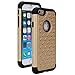 iPhone 6S Case, iPhone 6 Case, Style4U iPhone 6S / 6 Studded Rhinestone Crystal Bling Hybrid Armor Case Cover for Apple iPhone 6S / iPhone 6 with 1 HD Screen Protector and 1 Stylus [Gold/Black]