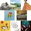 Greeting cards collection. Beautiful 1 - 8 luxury art cards. Premium quality birthday cards.