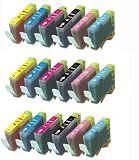 18 Pack (3 of each color) CLI-8 Compatible Ink w/ Chip for Canon Pixma iP6600D iP6700D