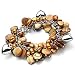 PearlsOnly Honey - Pearl with Heart Charms Champagne 6-7mm A Freshwater Pearl Bracelet