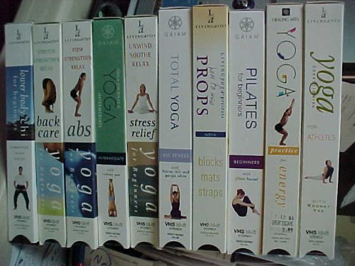 Yoga 10 Pack Collection : Yoga for Athletes, Yoga for Energy, Pilates for Beginners, How to Use Yoga Props,total Yoga, Stress Relief Yoga, Yoga Intermediate, Yoga Abs, Yoga Back Care, Lower Body Chi : SET of 10 Exercise Movies