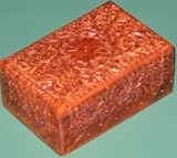 Shesham Wood Handcarved Jewelry, Storage, Keepsake Box, Kashmiri Fine Carved Design, 6" X 4"