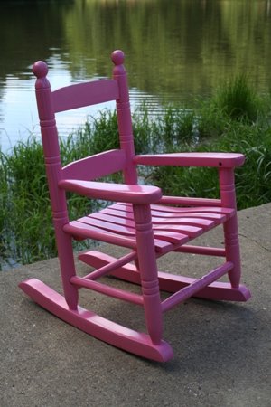 Oak Slat Back Rocking Chair