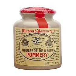 Classic 500 gram Pommery Mustard Meaux Moutarde in Pottery Crock, One