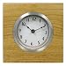 Chaney Instruments 8-Inch Square Wood Butcher Block Clock