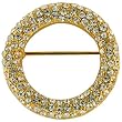 Round Gold Plated Wreath Brooch Pin