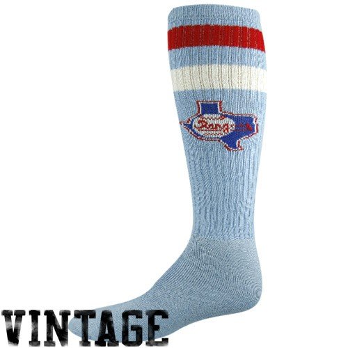 Texas Rangers Light Blue Vintage Logo Tube Socks