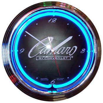 GM Camaro Script Neon Clock