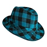 CLASSIC BLUE & BLACK CHECKERED FEDORA HAT 51GrSOaEfXL. SL160 CLASSIC BLUE & BLACK CHECKERED FEDORA HAT