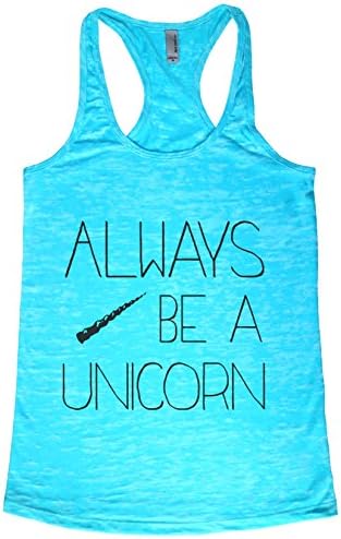 Baffle "Always Be a Unicorn" Yoga Tanks - Black Text (Small )