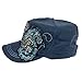 Crystal Case Womens Cotton Rhinestone Paisley Cadet Cap Hat