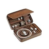 Scatola del Tempo TESORO D O Fine Leather Ostrich Jewelry Collectors Travel Box