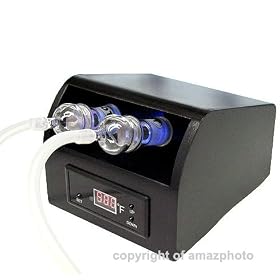 Vaporizer Herbal,with 2 Hands Free glass on glass with Whips,Plus FREE 3 peice Poker Chip Grinder with screen,Natural wood color,Not black like in the picture. Dual Heating Element Brand New By Top Vapor.