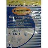 GE Canister CN3 Vacuum Bags Microfiltration with Closure - 3 Bags