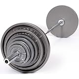 USA Sports by Troy Barbell 300 lb. Olympic Grey Weight Set with Chrome Bar