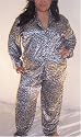 CLEARANCE Plus Size Silky Soft Long Sleeve Pajama Sets in Animal Prints 1x 2x 3x 4x 5x 6x