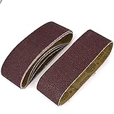 uxcell 研磨紙　研磨布 粒状　533x75mm 粒性36 輪形　ダークブラウン　5個入り