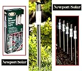 Solar Stainless Steel Garden Long Post Lights-white/led Set of 4