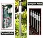 Solar Stainless Steel Garden Long Post Lights-white/led Set of 4