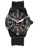 H3 Tactical Men's COMMANDER Black Silicone Strap Watch #H3.302231.09