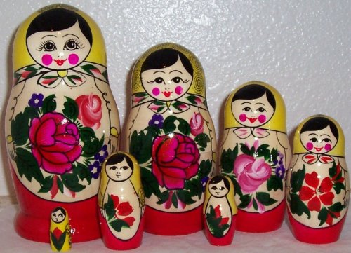 Childrens Toyshop  Toys : Russian Traditional 7 pc / 7 in * Nesting Nested Stacking doll s-107