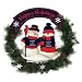 Columbus Blue Jackets Team Snowman Wreath