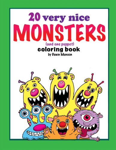 20 Very Nice Monsters (and one puppet) coloring book
