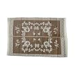 Patio Mats 013 9' x 12' Beige Floral Pattern Reversible Patio Mat