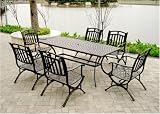 Cast Aluminum Rectangular Patio Table 7 pc Set