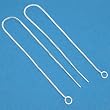 St. Silver Ear Threaders Threads Box Chain w Loop 5 In.