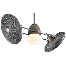 Minka-Aire Fans F602-RRB 42" Gyro Double Restoration Bronze Ceiling Fan w/ Light, Wall Ctrl & Blades