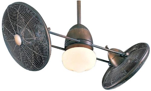 Minka Aire Fans F602 RRB 42 Gyro Double Restoration Bronze Ceiling Fan w/ Light, Wall Ctrl & Blades 51GruE0eGcL Minka Aire Fans F602 RRB 42 Gyro Double Restoration Bronze Ceiling Fan w/ Light, Wall Ctrl & Blades