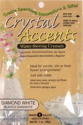 Color Gel Water Crystals Vase Filler - 1oz Pack : Makes 1 Gallon (White)