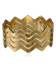 RAIN Zig Zag Bangle Bracelet, 2.5"
