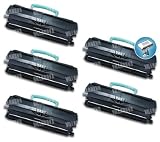 5 PACK: Remanufactured Lexmark E250 (E250,E350,E352 Printers) Toner Cartridge (3,700 Page Yield) - Plus a Super Mini Hi Speed Ultra 4 Port USB 2.0 Hub for Laptop, PC or Mac.